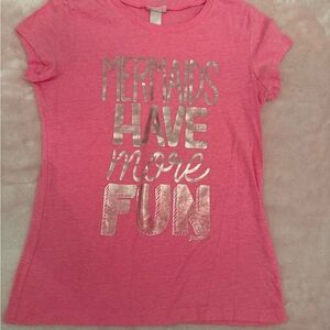 Justice Girls Pink Shirt Size 10